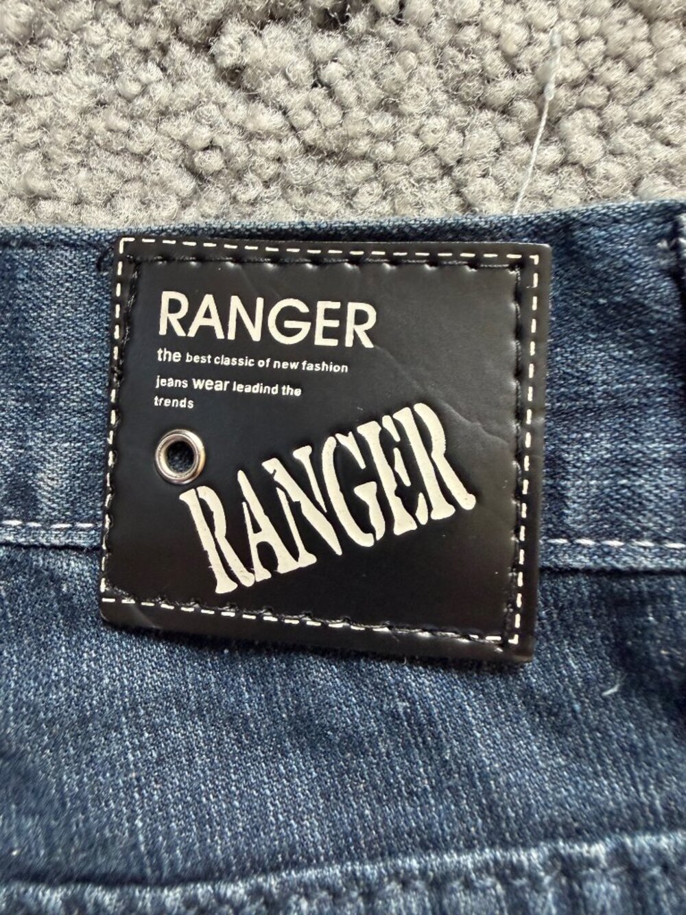 Ranger Vintage Y2K Flap Pocket Jeans Mens 30x32 Dark Wash Stitch Streetwear - Picture 11 of 11